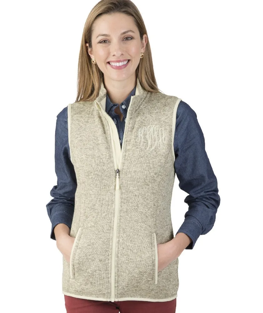 Lawrence Memorial-Regis College Charles River Women's Heathered Fleece Vest #5722