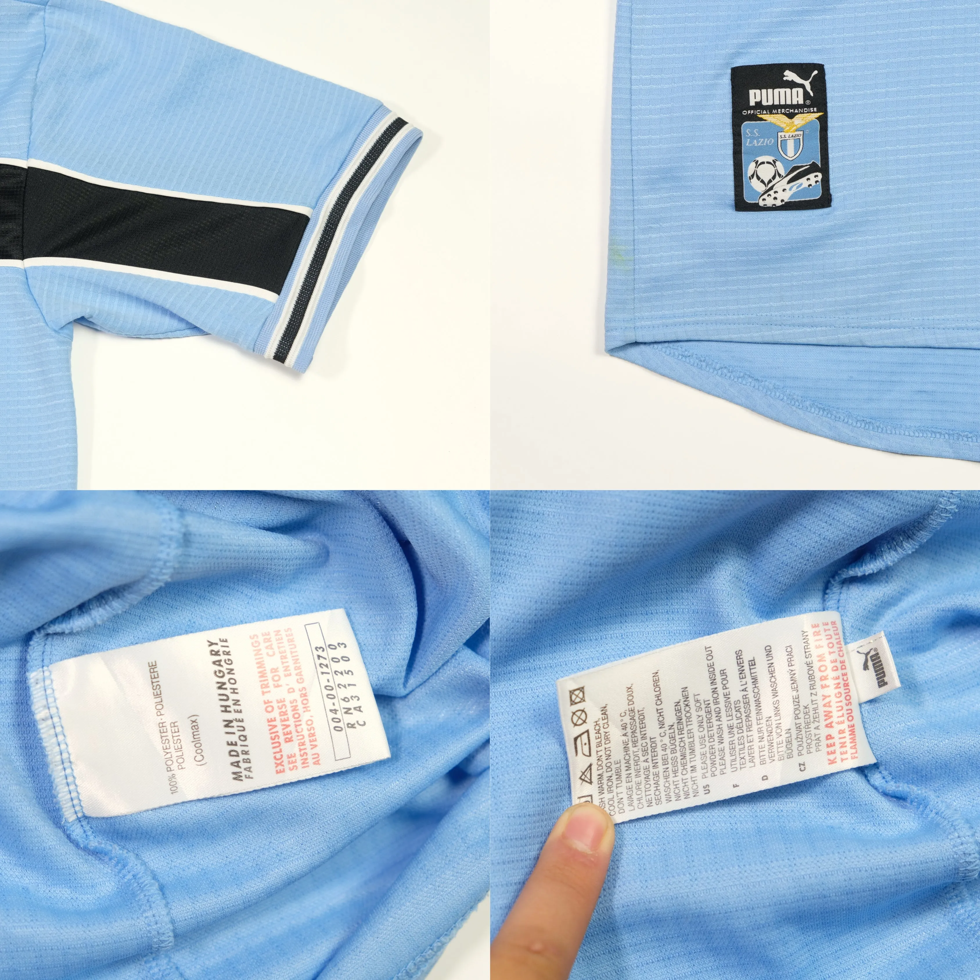 Lazio Italy Original 1999/2000 Puma Home Football Shirt Medium/Large