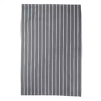 Le Chateau Woven Butchers Stripe Set of 4 Grey Tea Towels | Kaleidoscope