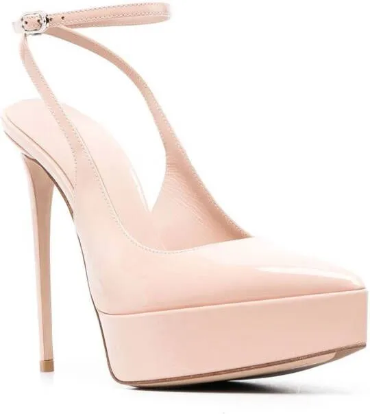 Le Silla Uma 130mm patent-leather platform mules Pink