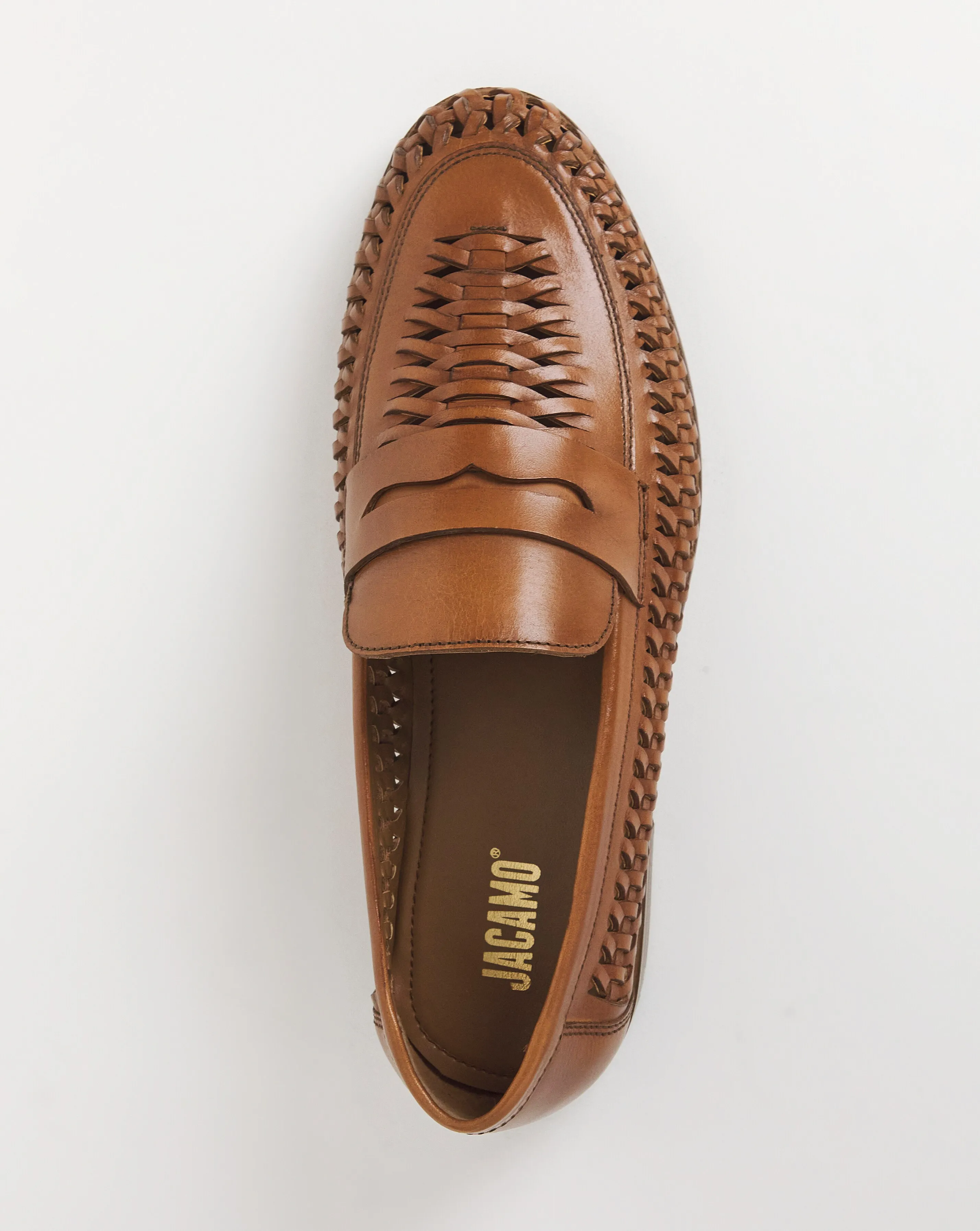 Leather Interweave Penny Loafer Wide