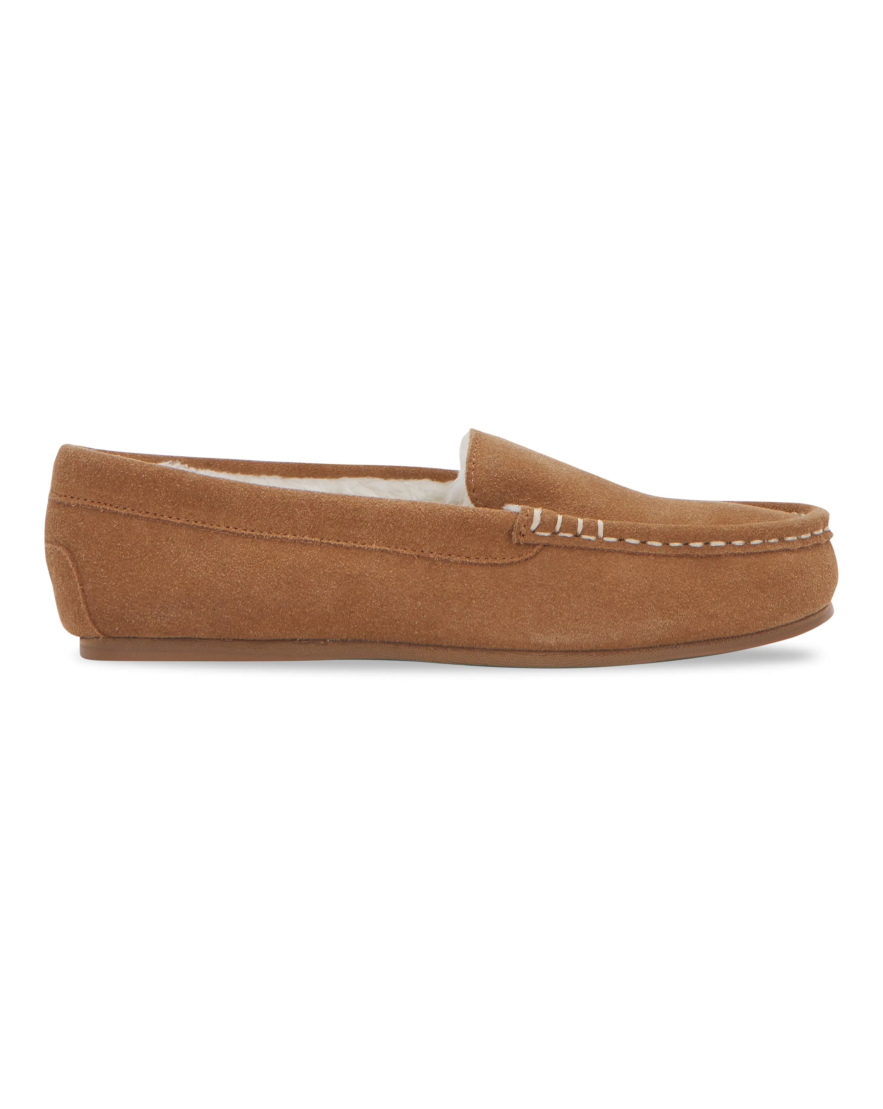 Leona Classic Suede Moccasin Slipper Extra Wide EEE Fit | Simply Be