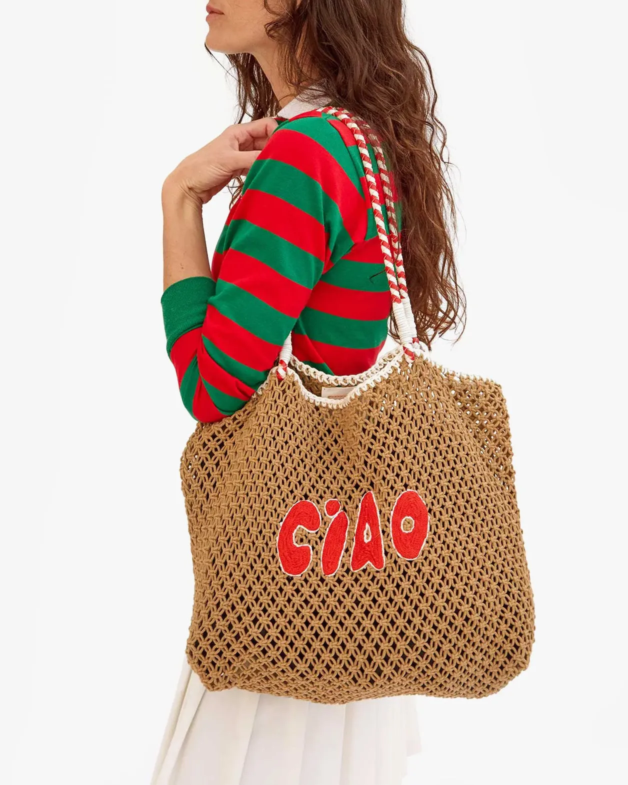 L'ete Tote | Tan w/ Poppy Ciao