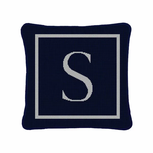 Letter Pillows (Navy) (Final Sale)