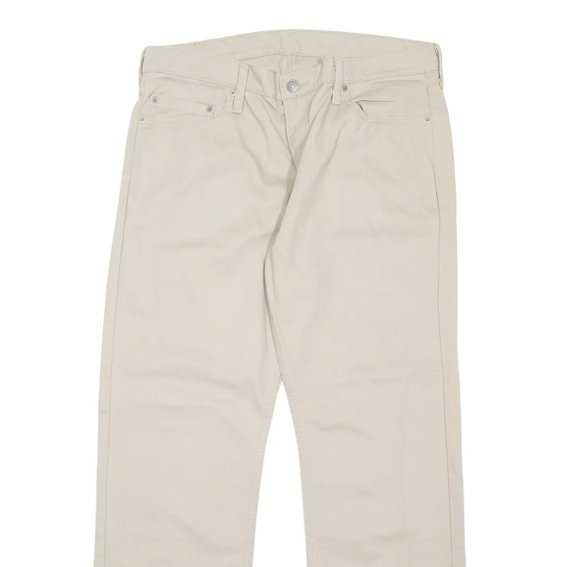LEVI'S Mens Trousers Beige Regular Straight W36 L30
