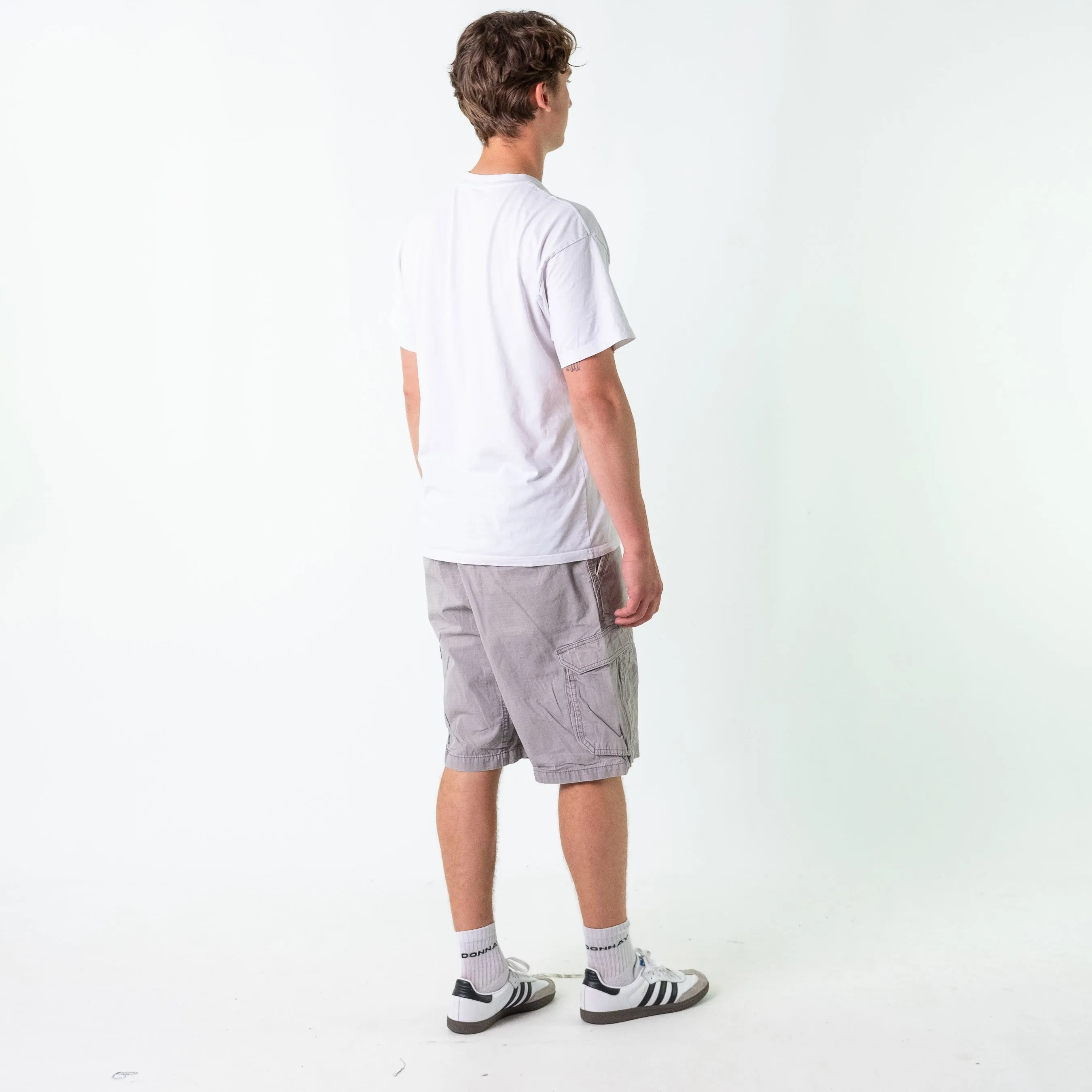 Light Grey 90s Carhartt Canvas Carpenter Jorts Shorts (38)