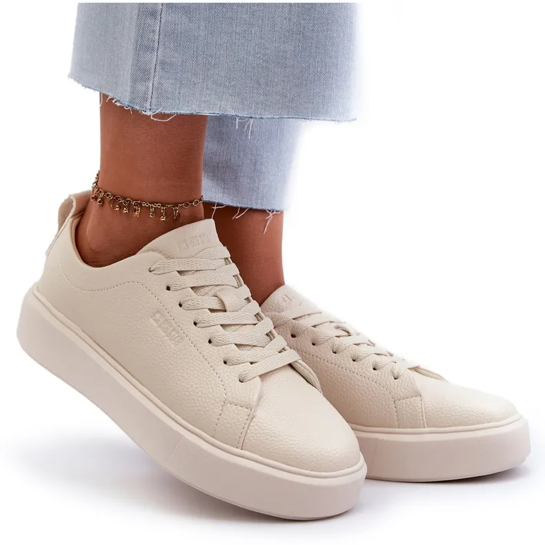 Light Women's Sneakers Big Star NN274321 Memory Foam System Beige