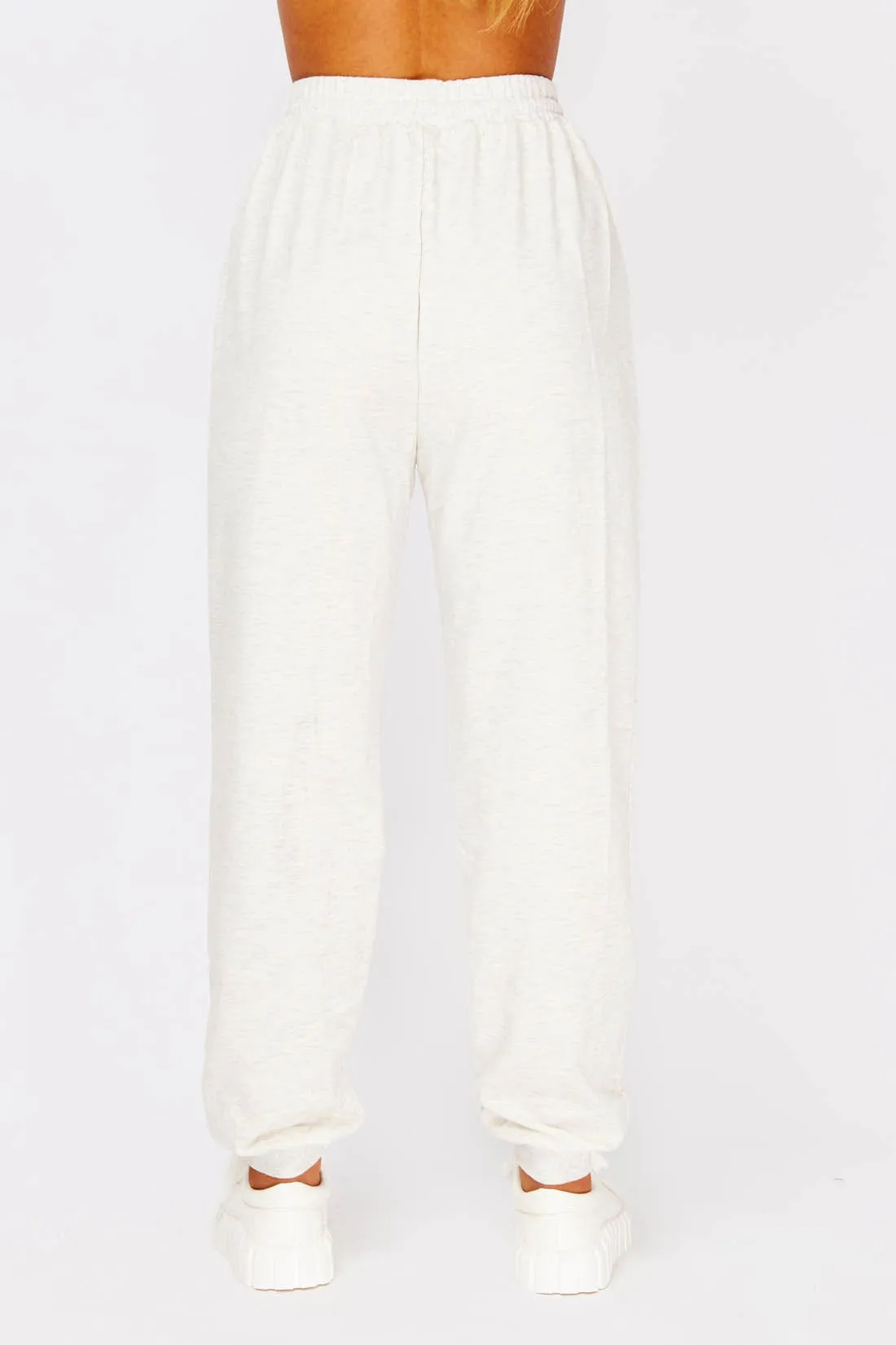 Light Grey Lightweight Basic Cuffed  Joggers