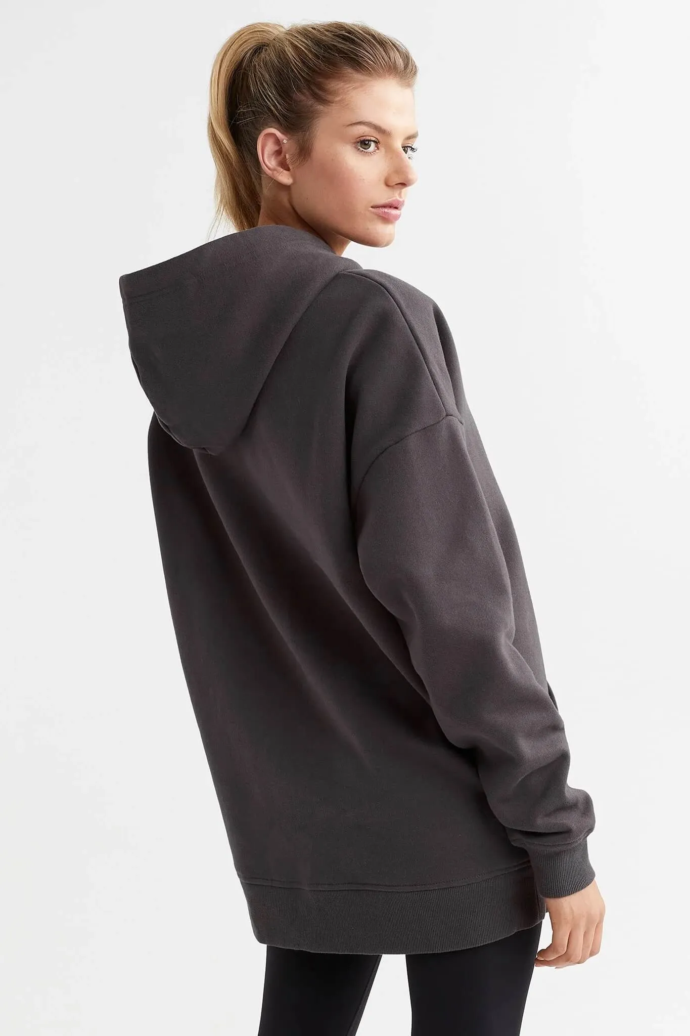 Lilybod Lucy Hooded Fleece Sweat | Coal Grey