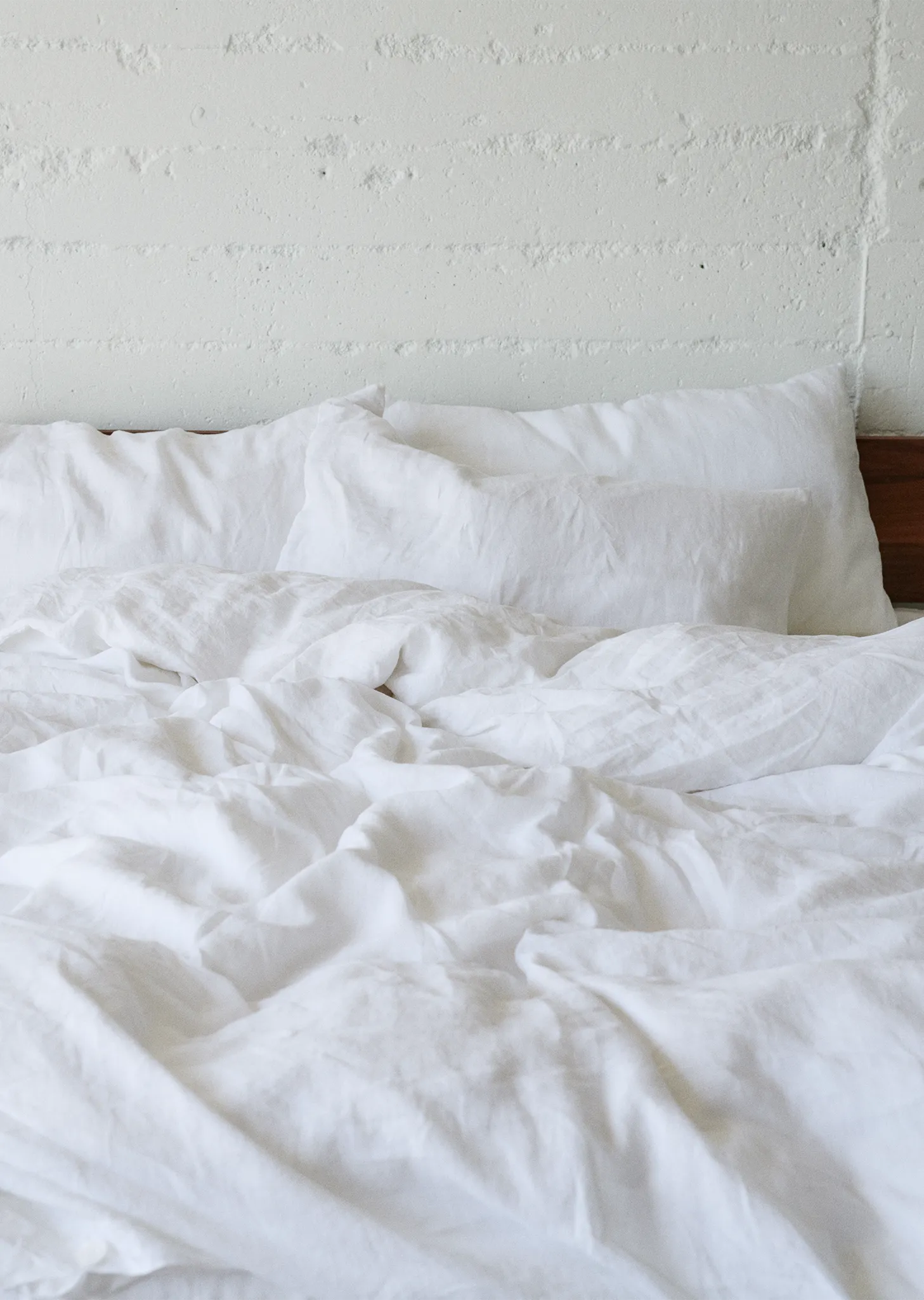 Linen King Duvet Cover Set - White
