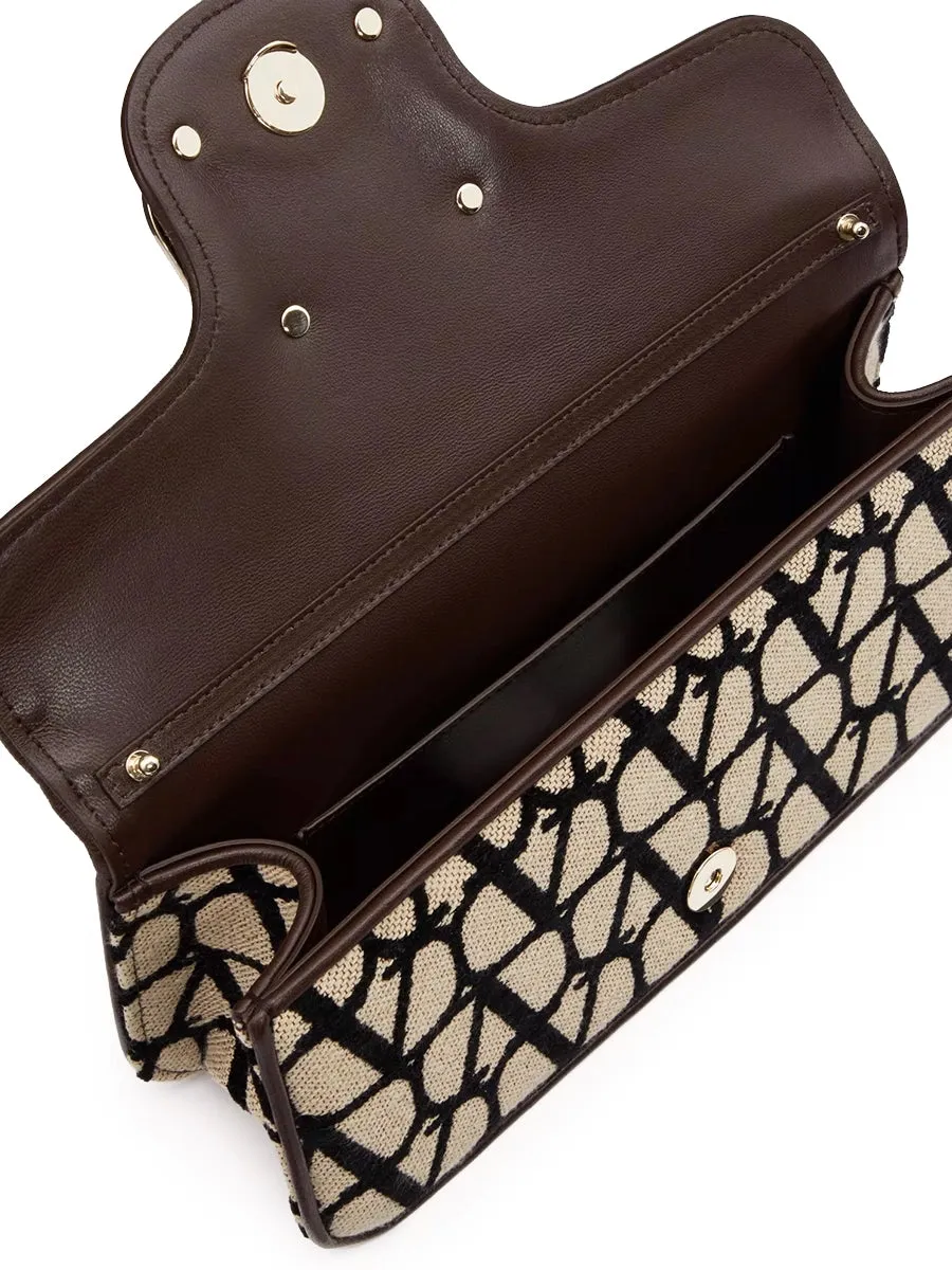 Loco Toile Iconographe Shoulder Bag in Beige/Black