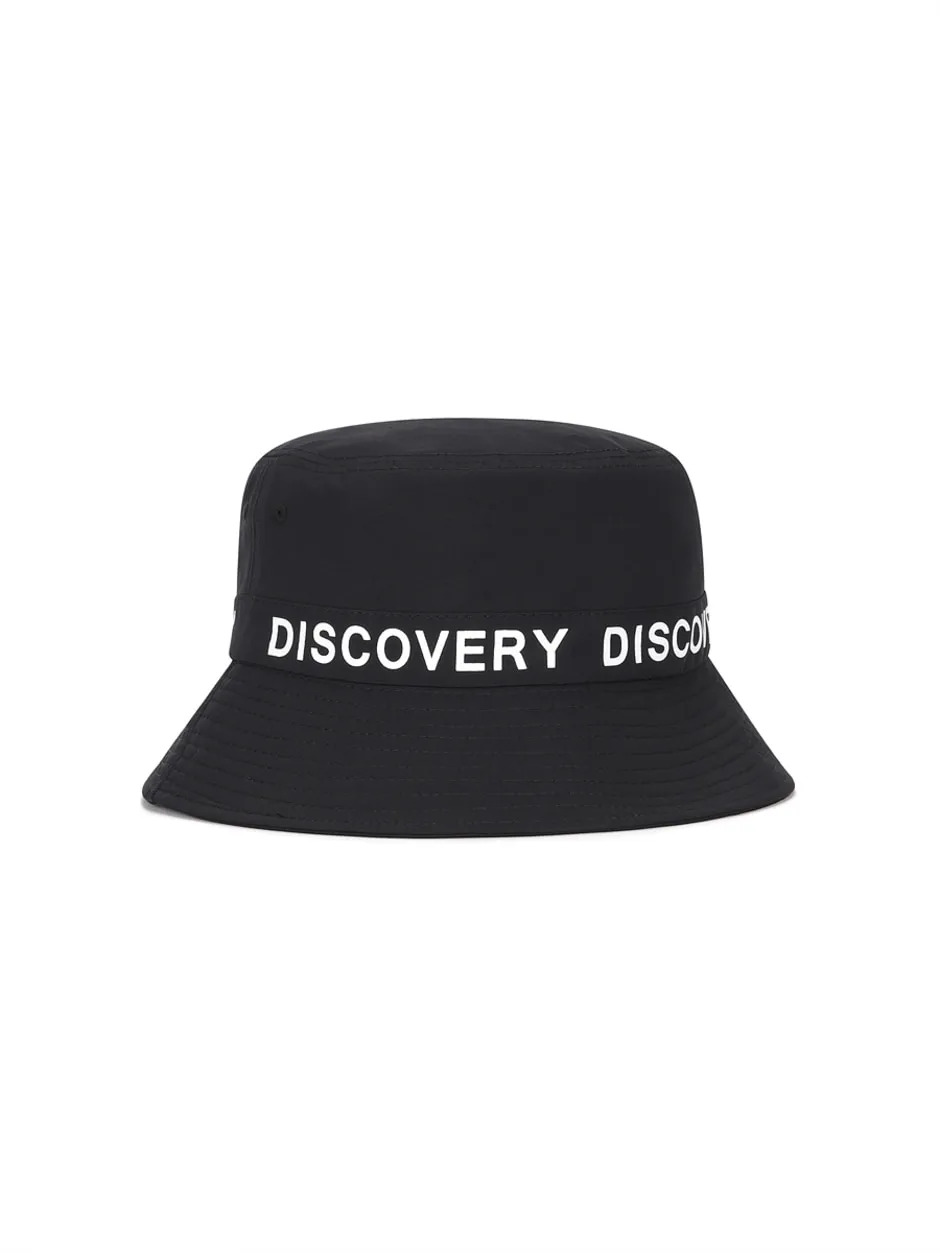 Logo Woven BUCKET Hat Black