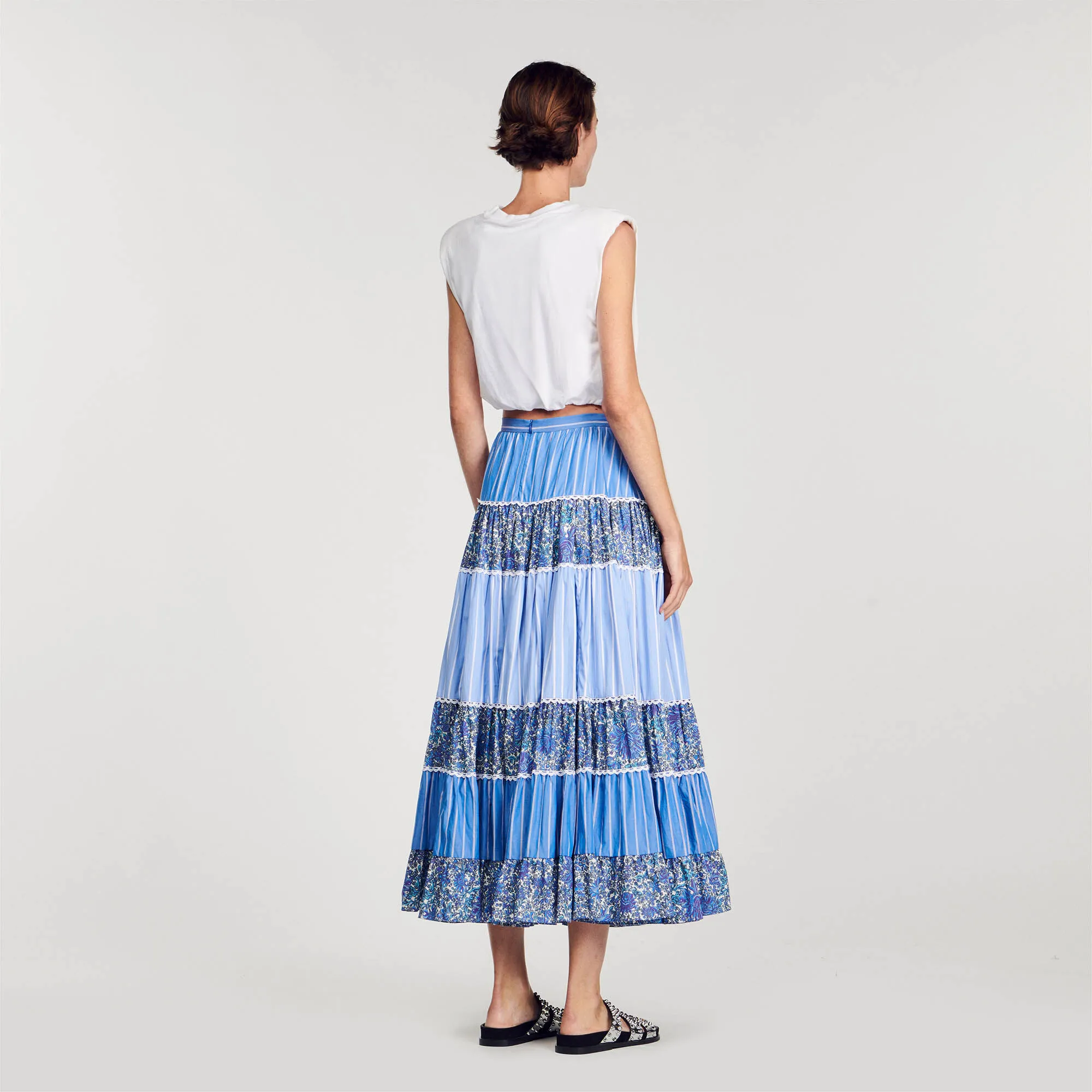 Long patchwork skirt