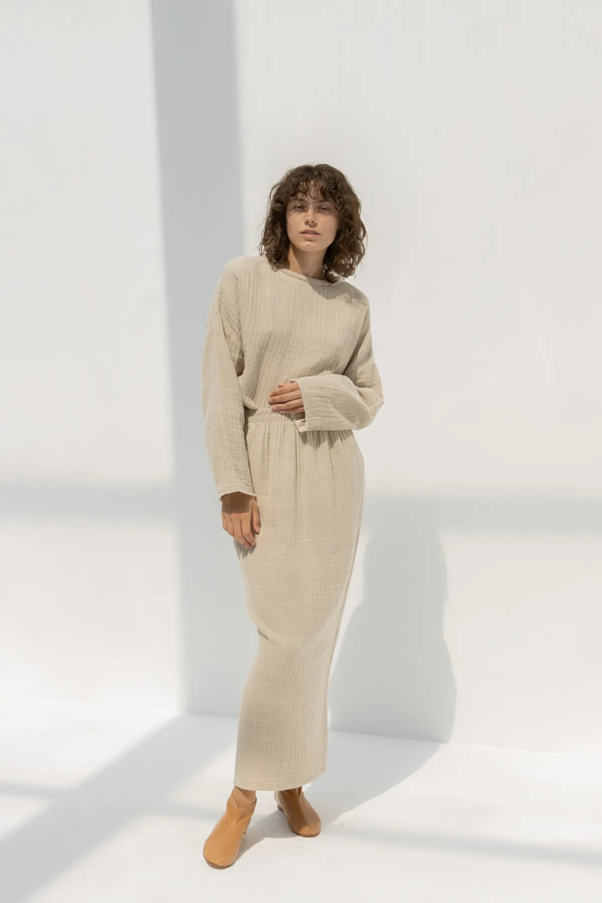 Long Skirt - Natural