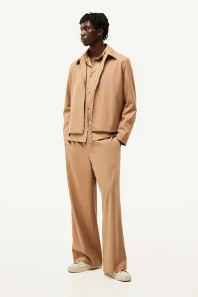Loose Fit Twill joggers - Regular waist - Long - Light brown - Men | H&M GB