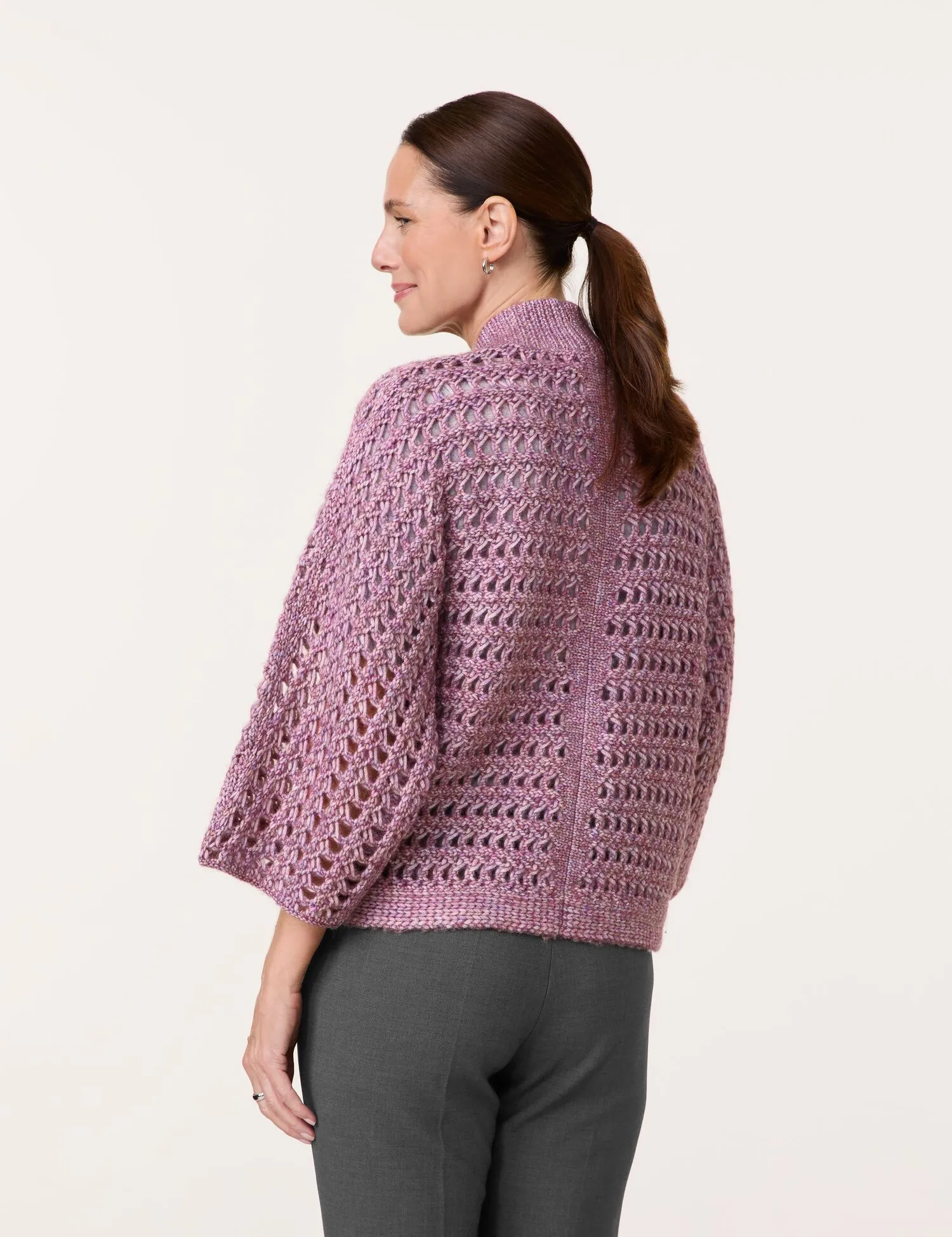 Loose, openwork cardigan