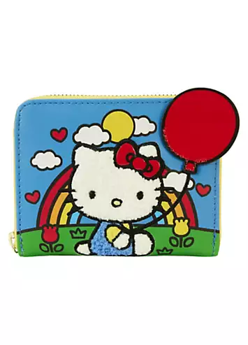 Loungefly Hello Kitty 50th Anniversary Chenille Kitty Zip Around Wallet | Grattan