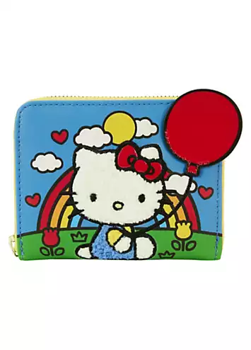 Loungefly Hello Kitty 50th Anniversary Chenille Kitty Zip Around Wallet | Grattan