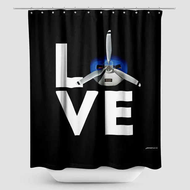 Love Propeller - Shower Curtain