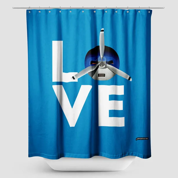Love Propeller - Shower Curtain