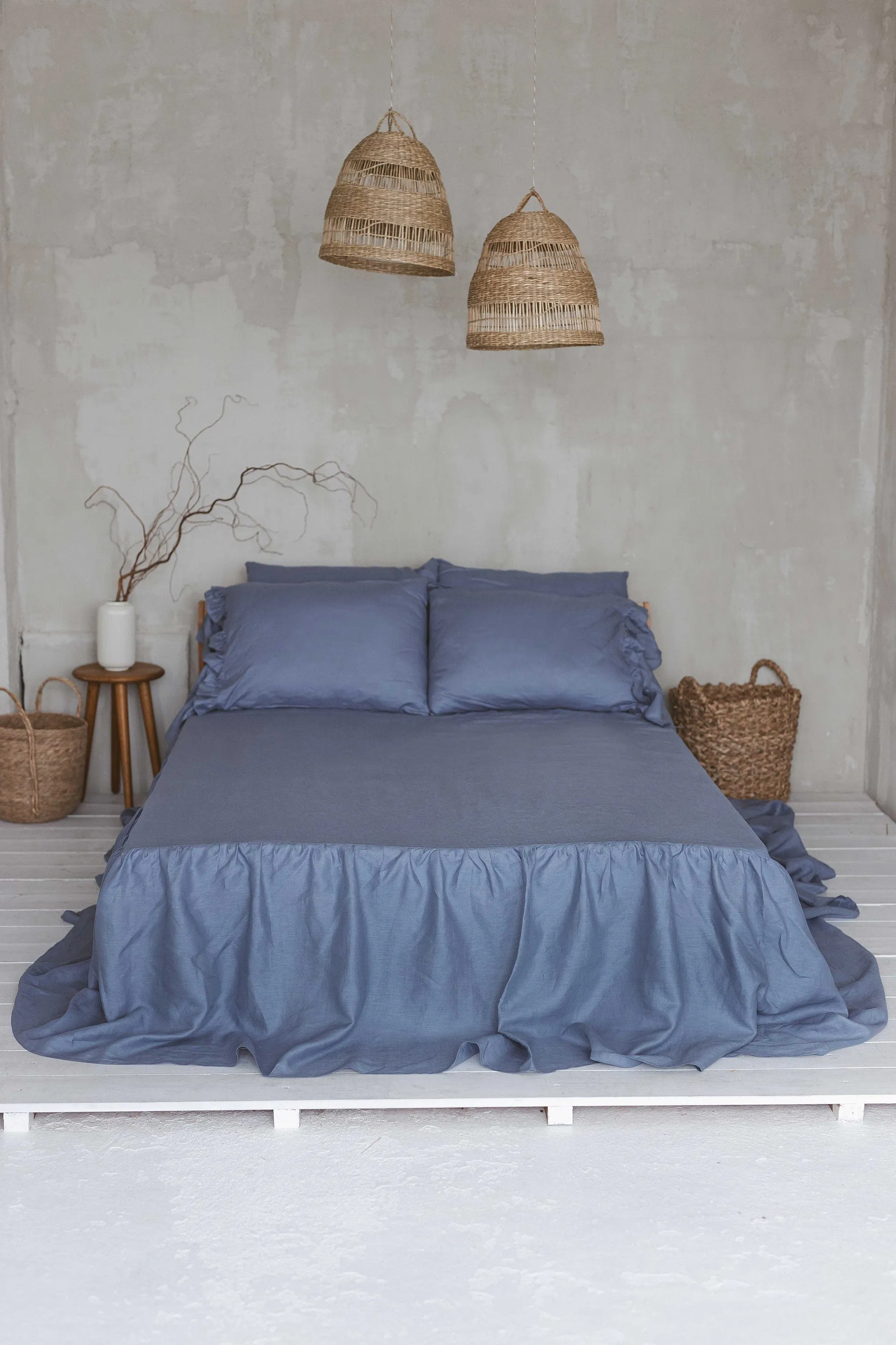 Luxury Linen Pillowcase with Ruffles