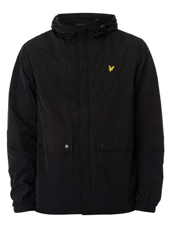 Lyle & Scott Hooded Pocket Jacket - Jet Black
