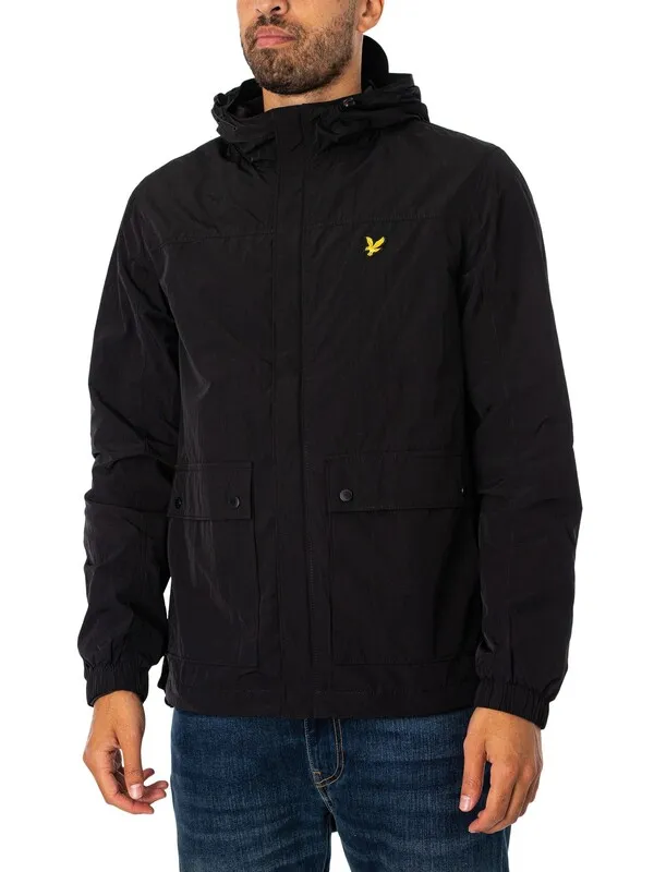 Lyle & Scott Hooded Pocket Jacket - Jet Black