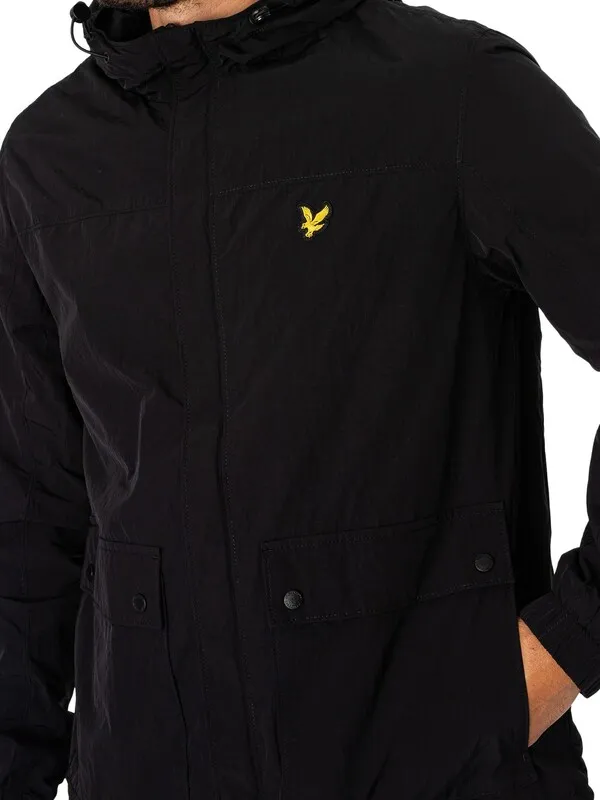 Lyle & Scott Hooded Pocket Jacket - Jet Black