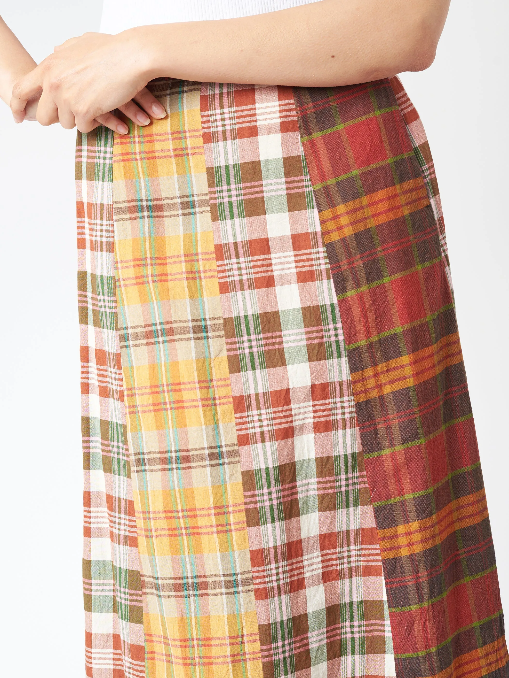 Madras Crazy Check Skirt