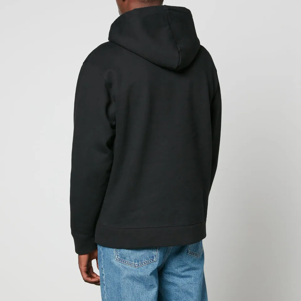 Maison Kitsuné Logo-Embroidered Cotton-Blend Jersey Hoodie - S | Coggles