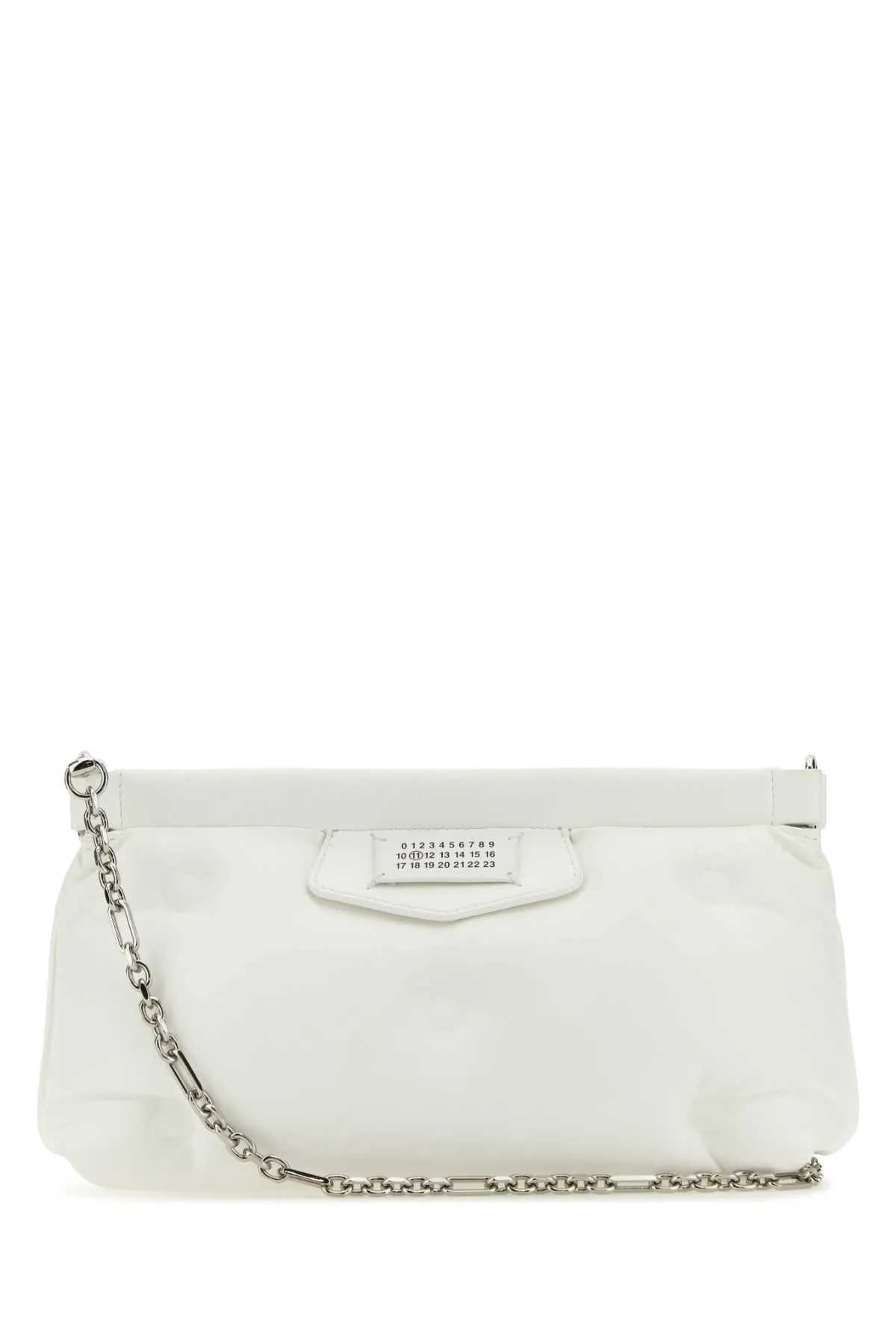 Maison Margiela White Nappa Leather Slam Red Carpet Clutch