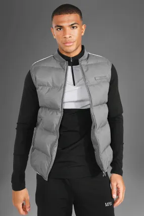 Man Active Gym Reflective Puffer Body Warmer