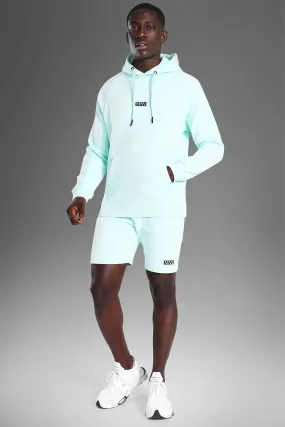 Man Active Gym Training Hoodie & Short Set | boohooMAN UK