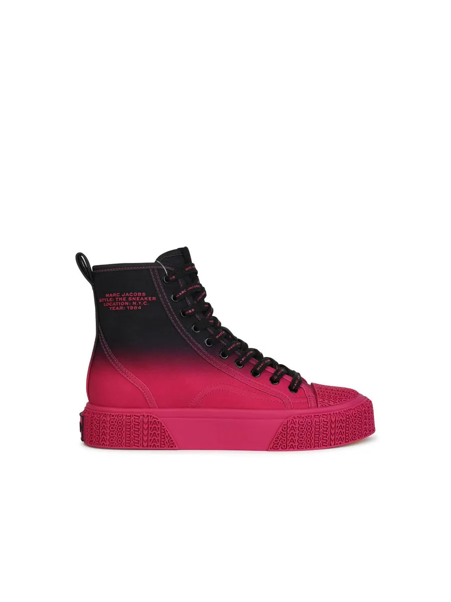 Marc Jacobs (The)    Marc Jacobs () 'Hight Top' Black And Fuchsia Tela Sneakers