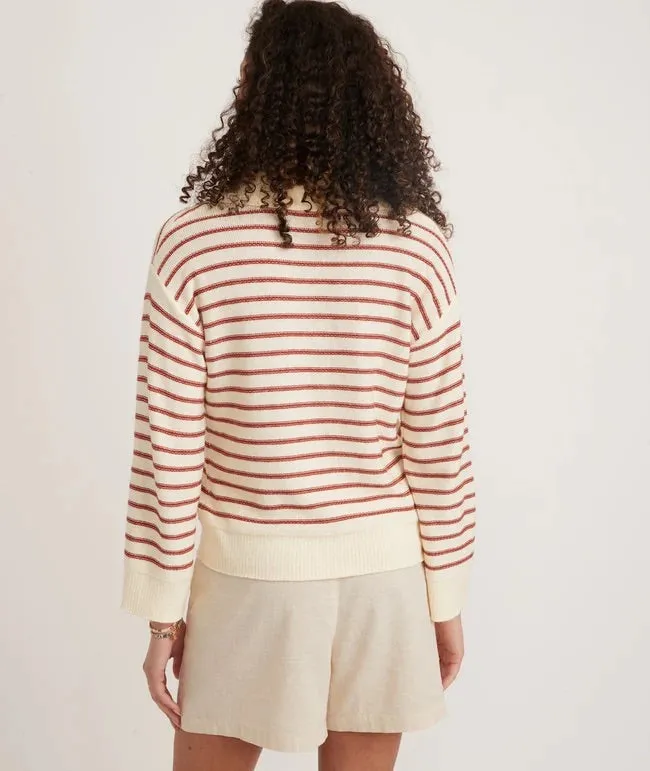 Marine Layer Sage Polo Sweater