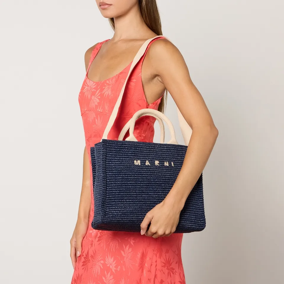 Marni Small Basket Woven Tote Bag | Coggles