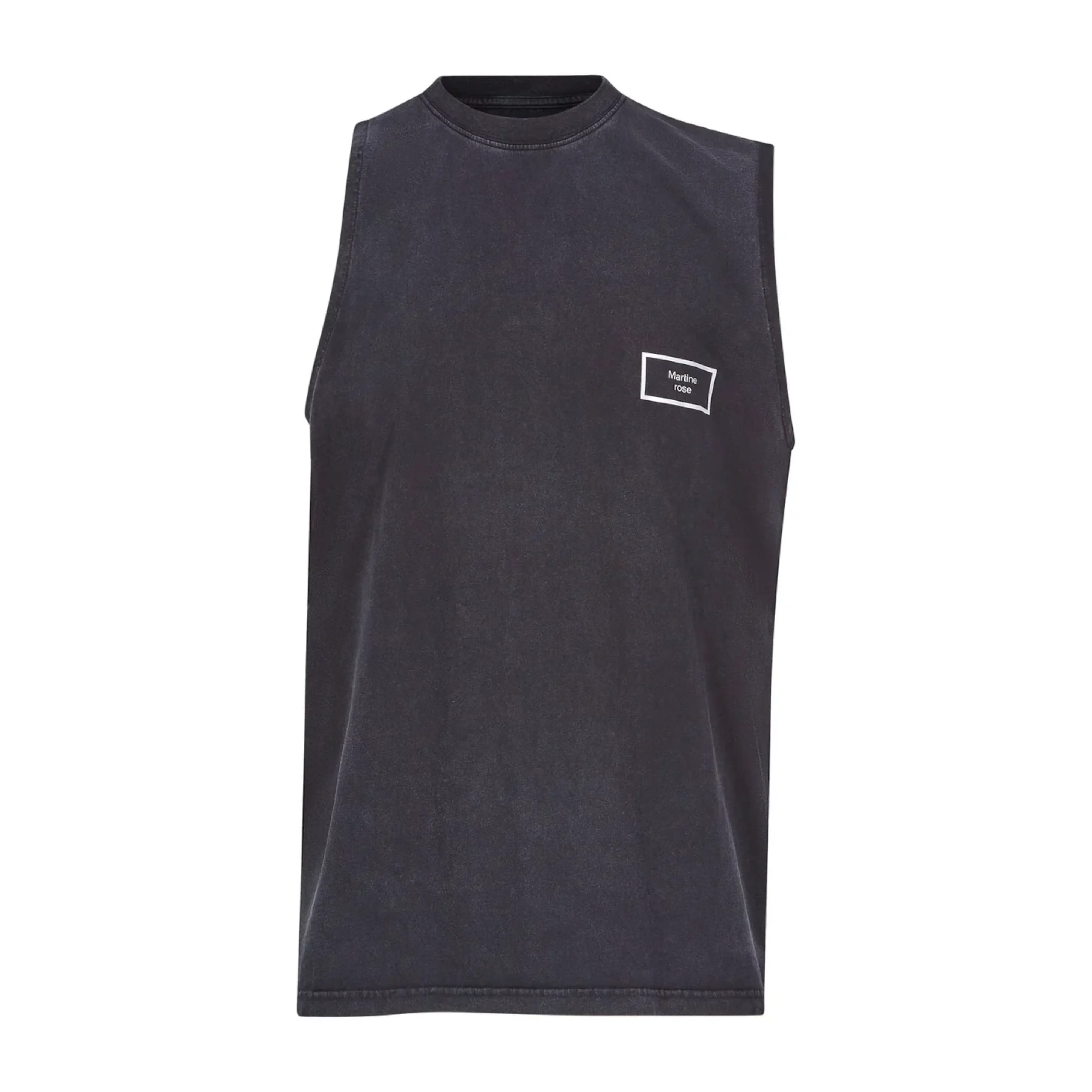 MARTINE ROSE  Men's Knitted Logo Vest Black 