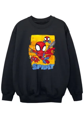 Marvel Kids Black Spidey & His Amazing Friends Flying Sweatshirt (3-13 yrs)