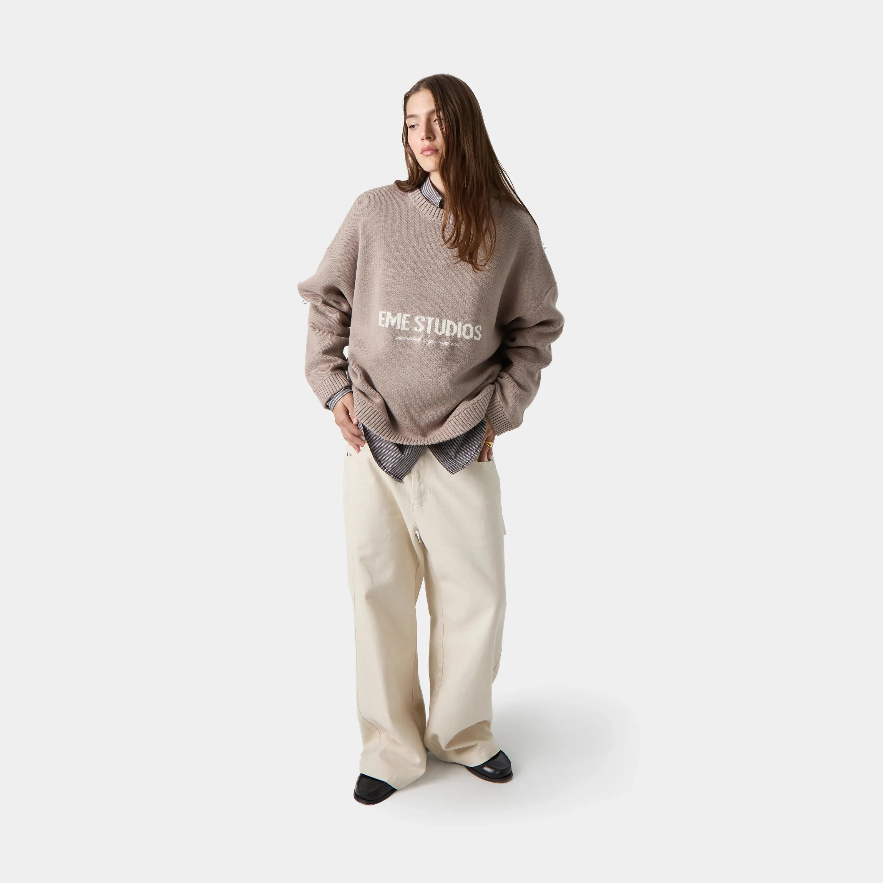 Master Muddy Brown Knit Sweater