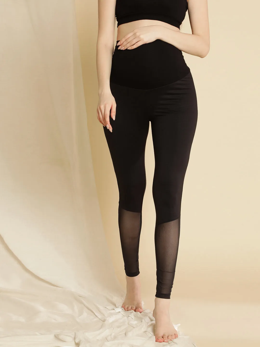 Maternity Leggings with Net