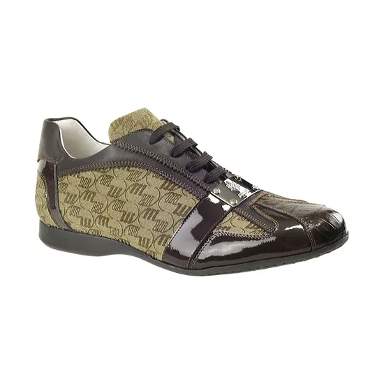 Mauri 8840 Nappa & Crocodile Sneakers Brown (Special Order)