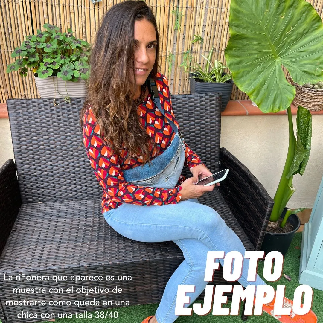 Maxi Retro Chic  Jeans Recycled  · Edición Limitada · Pieza nica Núm. 12722