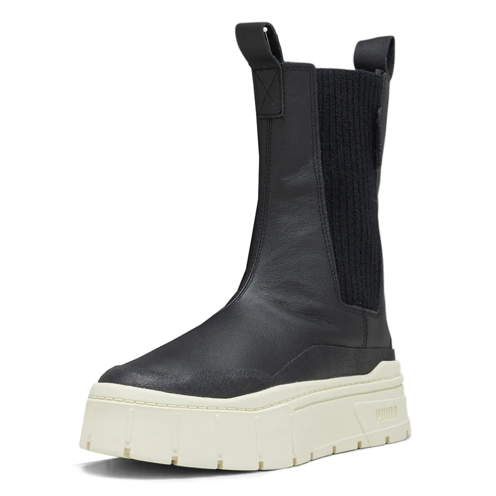 Mayze Stack Round Toe Chelsea Boots