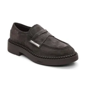 Medusa Suede Studded Platform Loafer