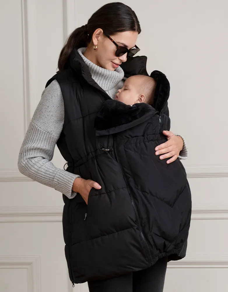 Melia | Black 3 in 1 Maternity & Babywearing Vest