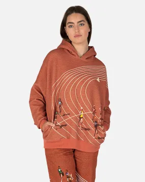 Melody Ehsani Track Star Hoodie in Clay