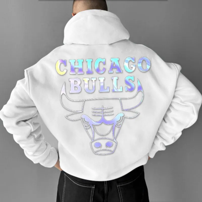 Men's Basketball Casual Fluorescent 3D Offset Printing Hoodie 