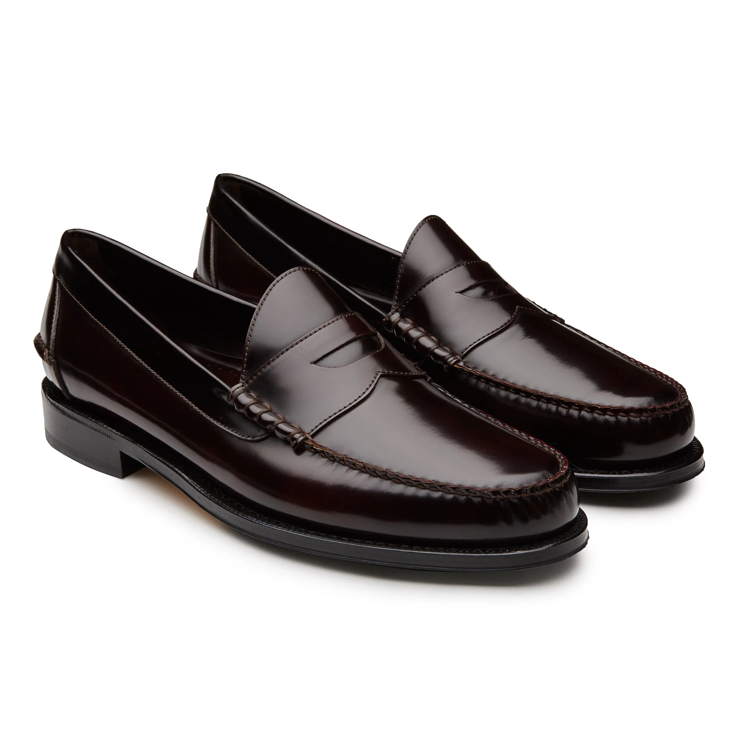 Men’s Casual Wine Burgundy Leather Loafers