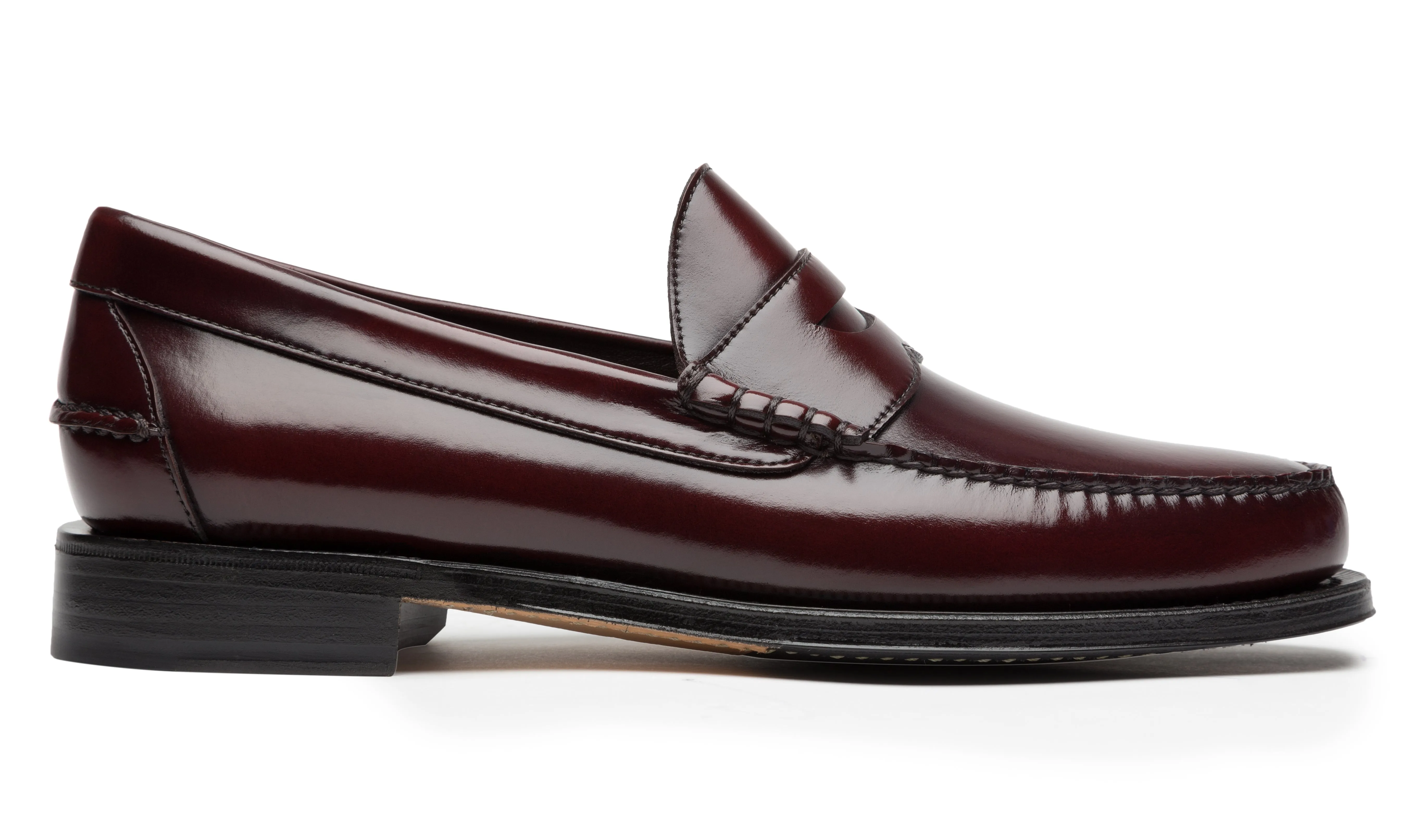 Men’s Casual Wine Burgundy Leather Loafers