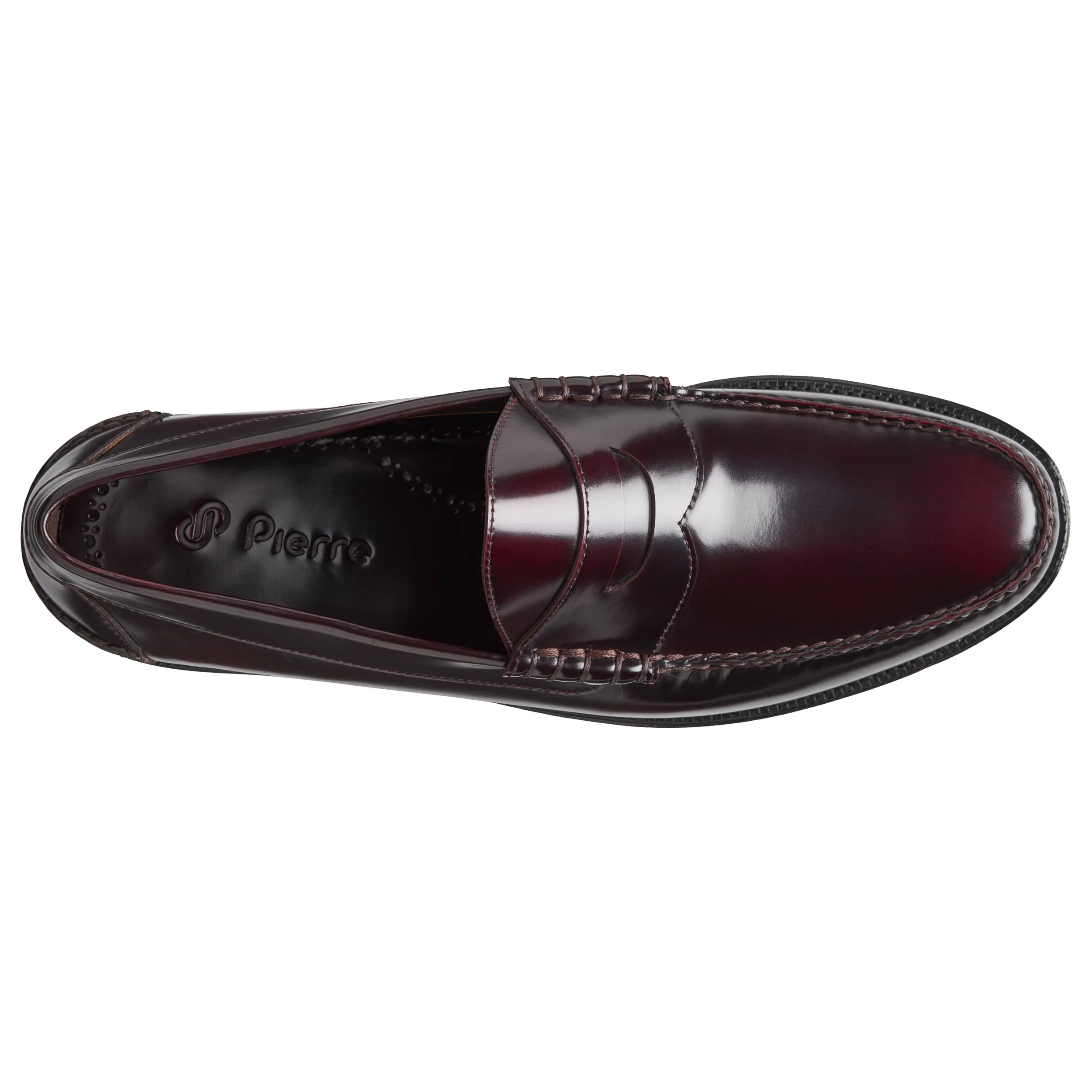 Men’s Casual Wine Burgundy Leather Loafers